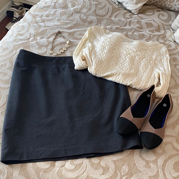 Raffaella Petite Wool Blend Charcoal Pencil Skirt – Size 10P - Picture 10 of 10